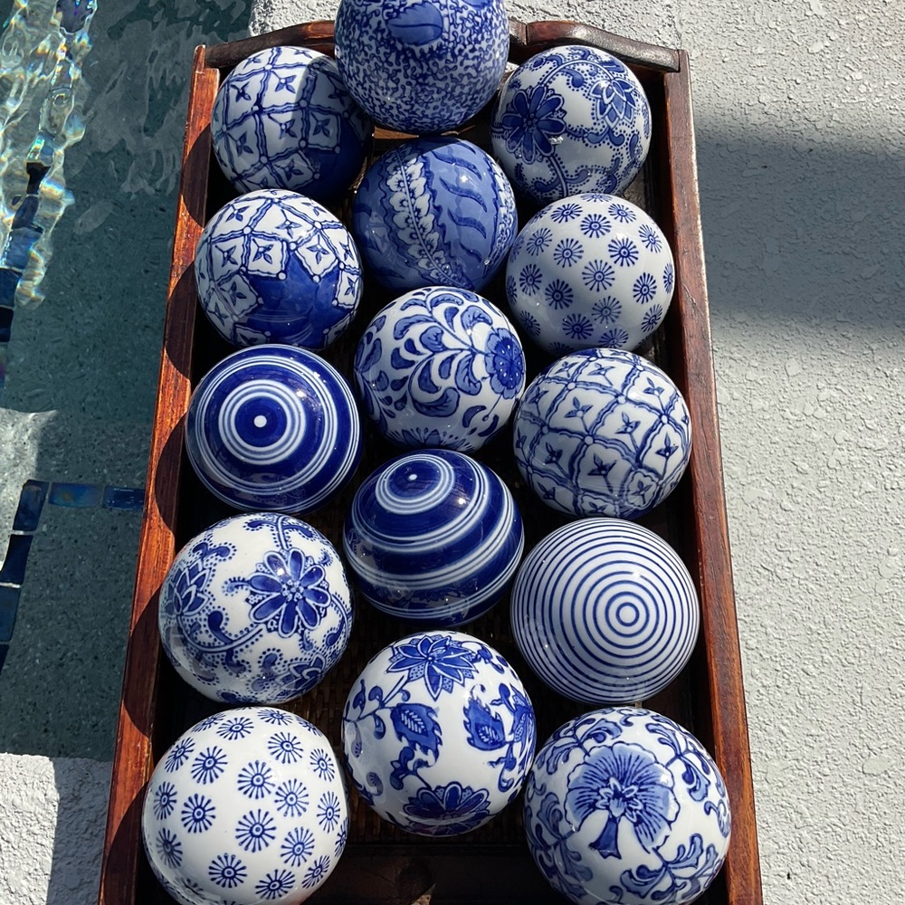 Vintage Decorative Ceramic Spheres